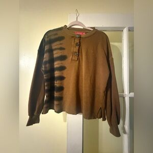 n:PHILANTHROPY Brown Button-Up Sweater